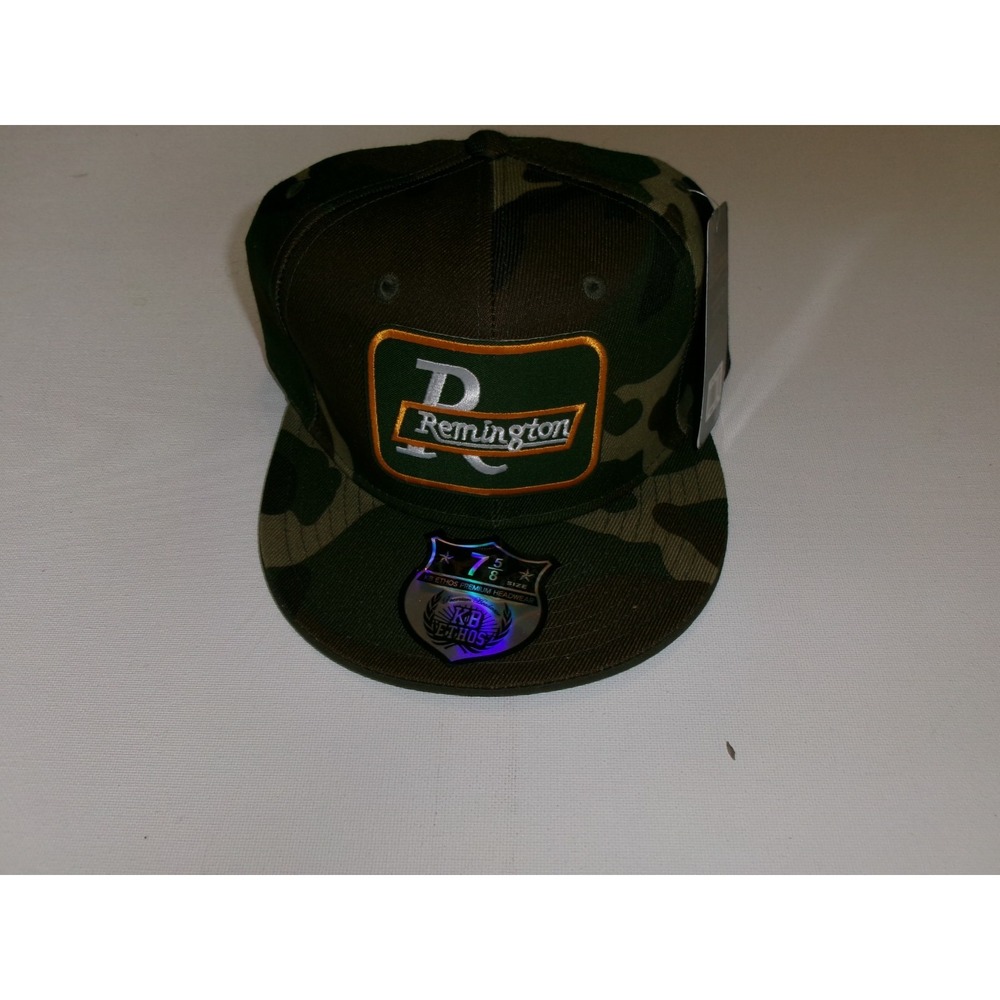 REMINGTON CAMO FITTED GOLF BEACH Y2K HAT CAP VINTAGE DEADSTOCK M4